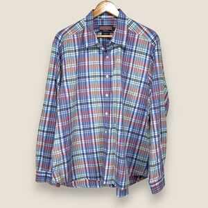 Vineyard Vines‎ Collegiate Shirt Men XL Blue Pink Pastel Spring 100% Cotton